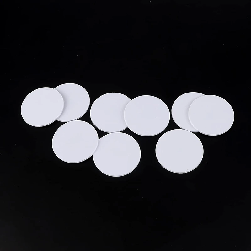 Round 50/100pcs NTAG215 NFC Coin Tags 13.56MHz Ntag215 Blank White Card Label RFID Ultralight Labels 25mm Diameter
