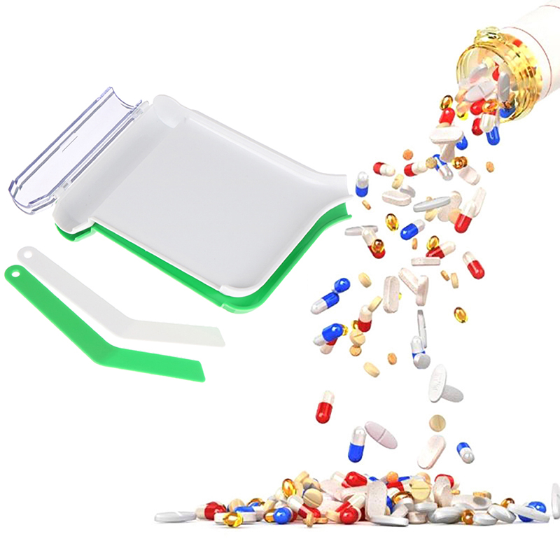 Pill Counting Tray With Spatula Pharmacy Right Hand Counter Tray Medications 1pc Plastic Plastic Medicine For Counting Pill