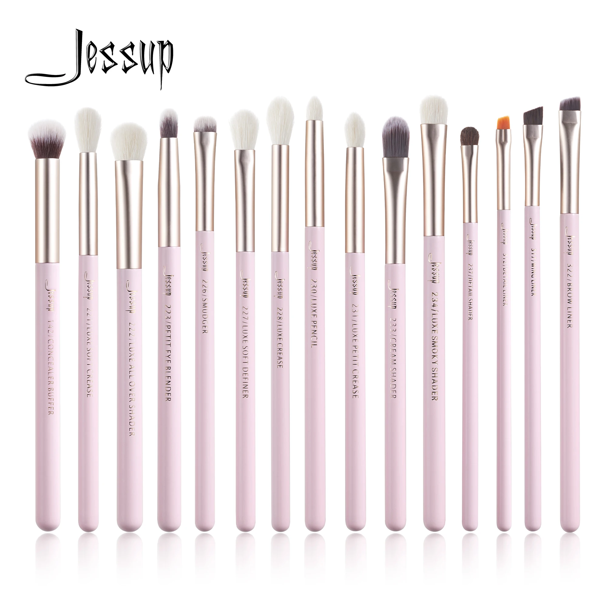 Brushes Makeup Jessup 15Pcs Set Professional Eye Makeup Brush Kits Eyeshadow Eyeliner Eyebrow Blending Concealer Brochas ddmysmile T294 Smile