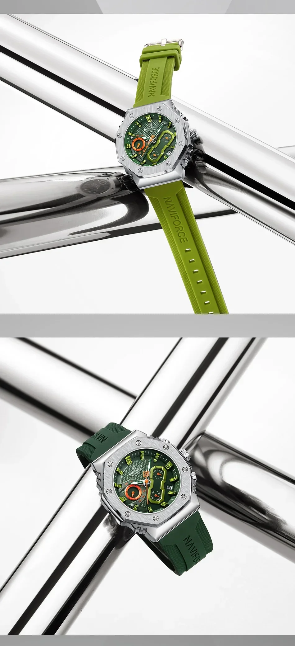 Quartz NAVIFORCE Men Watch Top Brand Waterproof ddmysmile Chronograph Male Clock Sport Original Women Lady Lover Wristwatch 8035 Smile