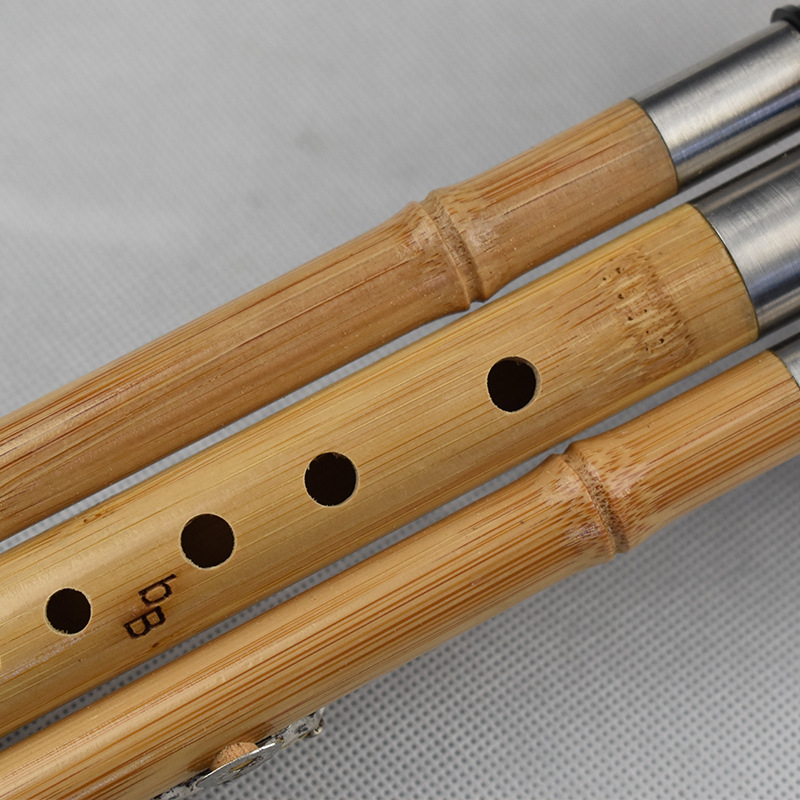 1 Pcs Golden Bamboo Hulusi C or bB Key Optional Three-tone Hulusi Flute Professional Performance Supply School Instrument