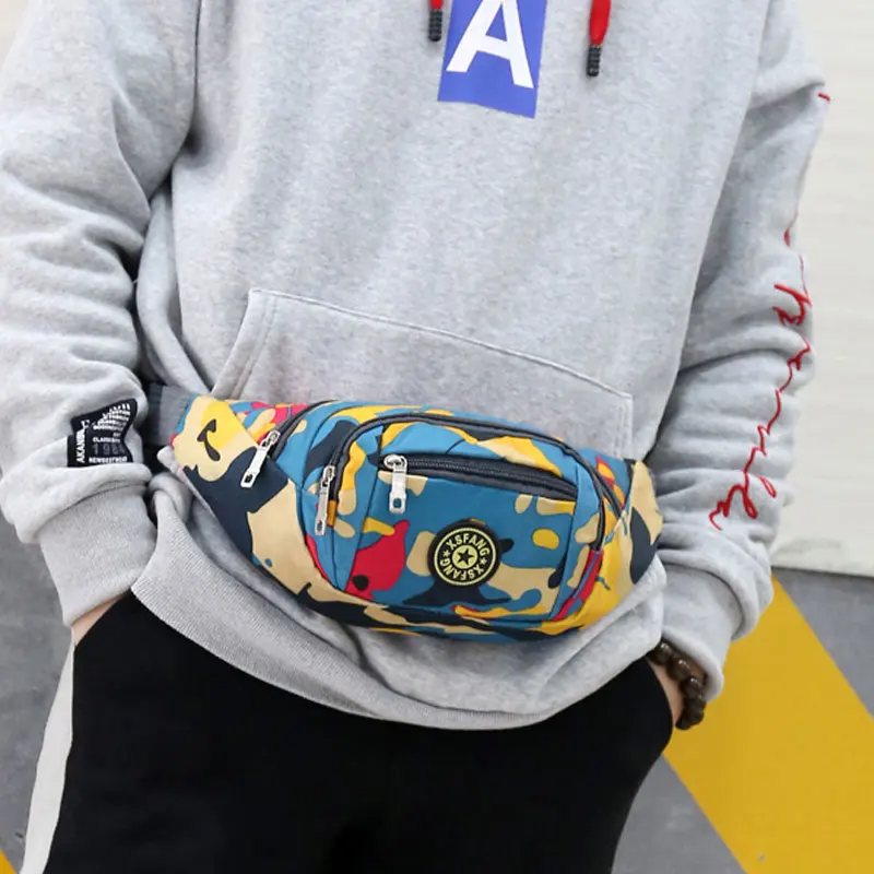 Canvas Bag YoReAi New Unisex Fanny Pack Waist Hip Belt Bags Purse Pouch Pocket Travel Running Sport Bum High Quality Waterproof smile