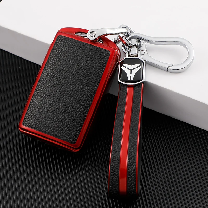 Car TPU Smart Leather Key Case Cover for Mazda 3 Alexa CX4 CX5 CX-5 CX8 CX-30 CX30 2019-2020 Holder Protector Shell Accessories smile