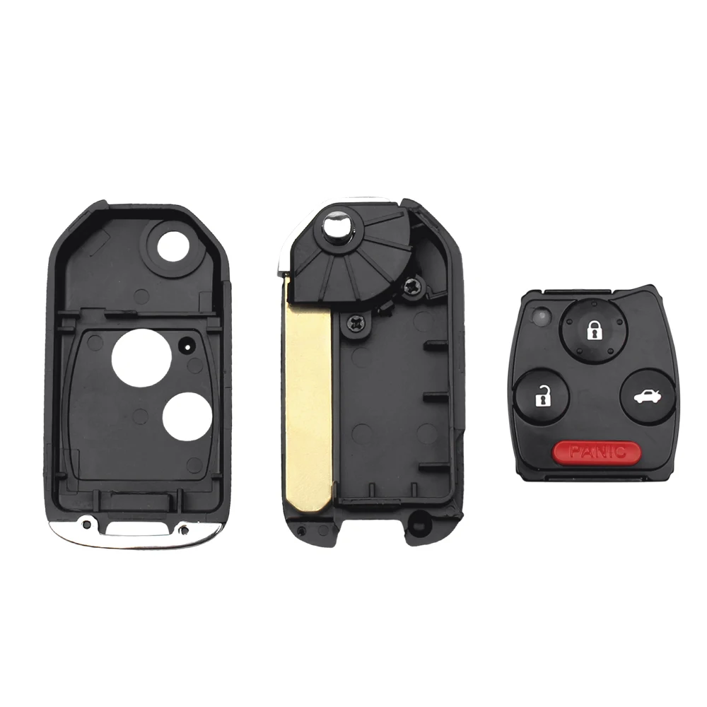 Car Key Modified KEYYOU Case For Honda Fit CRV Civic Insight Ridgeline HRV Jazz ACCORD 2003-2013 smile