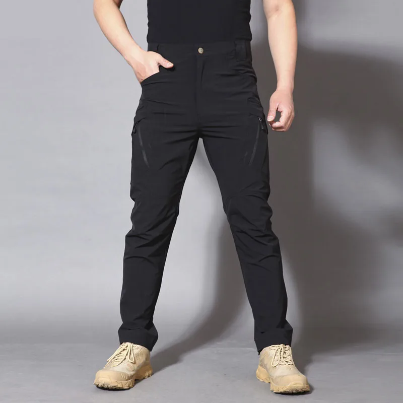 NUONEKO Men's Summer Tactical Pants Quick Dry Hiking Pants Outdoor Sports Trekking Climbing Fishing Hunting Male Trousers PN04
