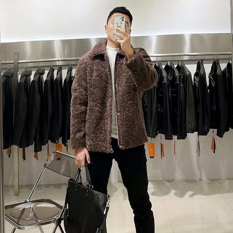 Autumn Womens Winter Fashion Sheep Cut Jacket Mens True Cotton Fur Coat Mens Thick Warm Casual Coat 1404 241108