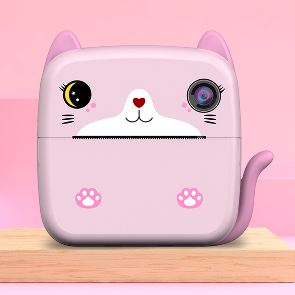 Kids Camera Instant Print Photo HD 1080P Mini Digital Video Camera with Thermal Paper 2.4 Inch IPS Display Educational Toys Gift