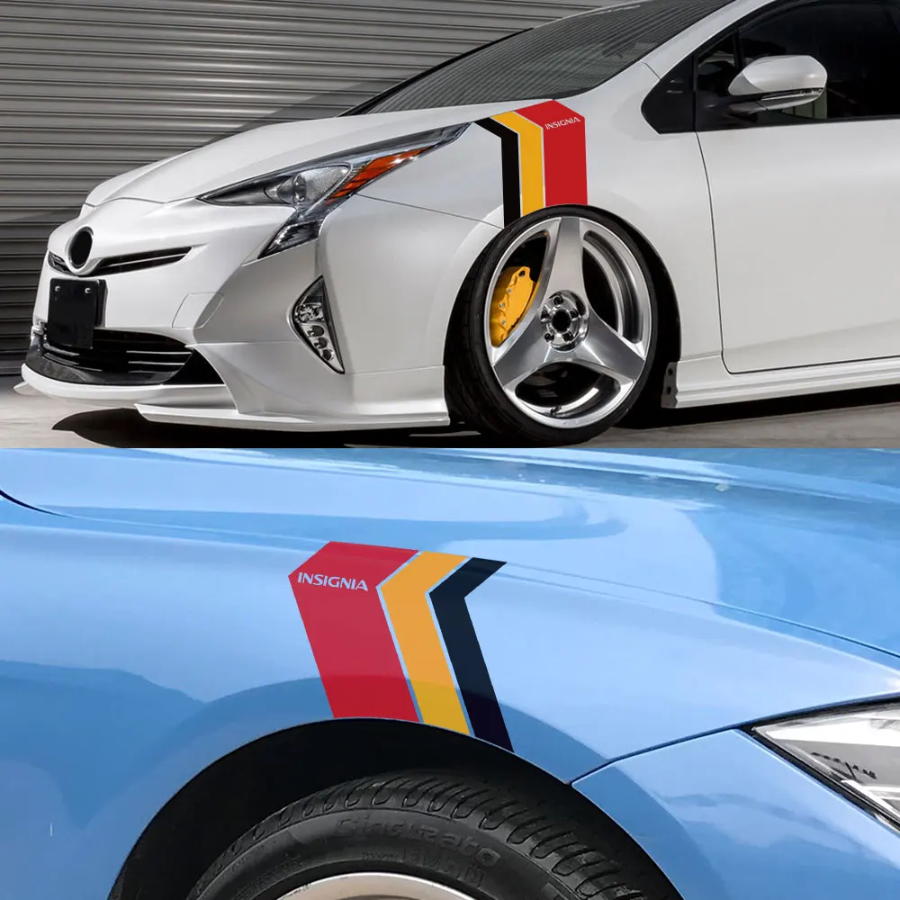 3 Color Car 2Pcs Stickers For Opel Astra ddmysmile Corsa Insignia Opc Vectra Zafira Grandland Meriva Mokka Crossland X Auto Accessories Smile