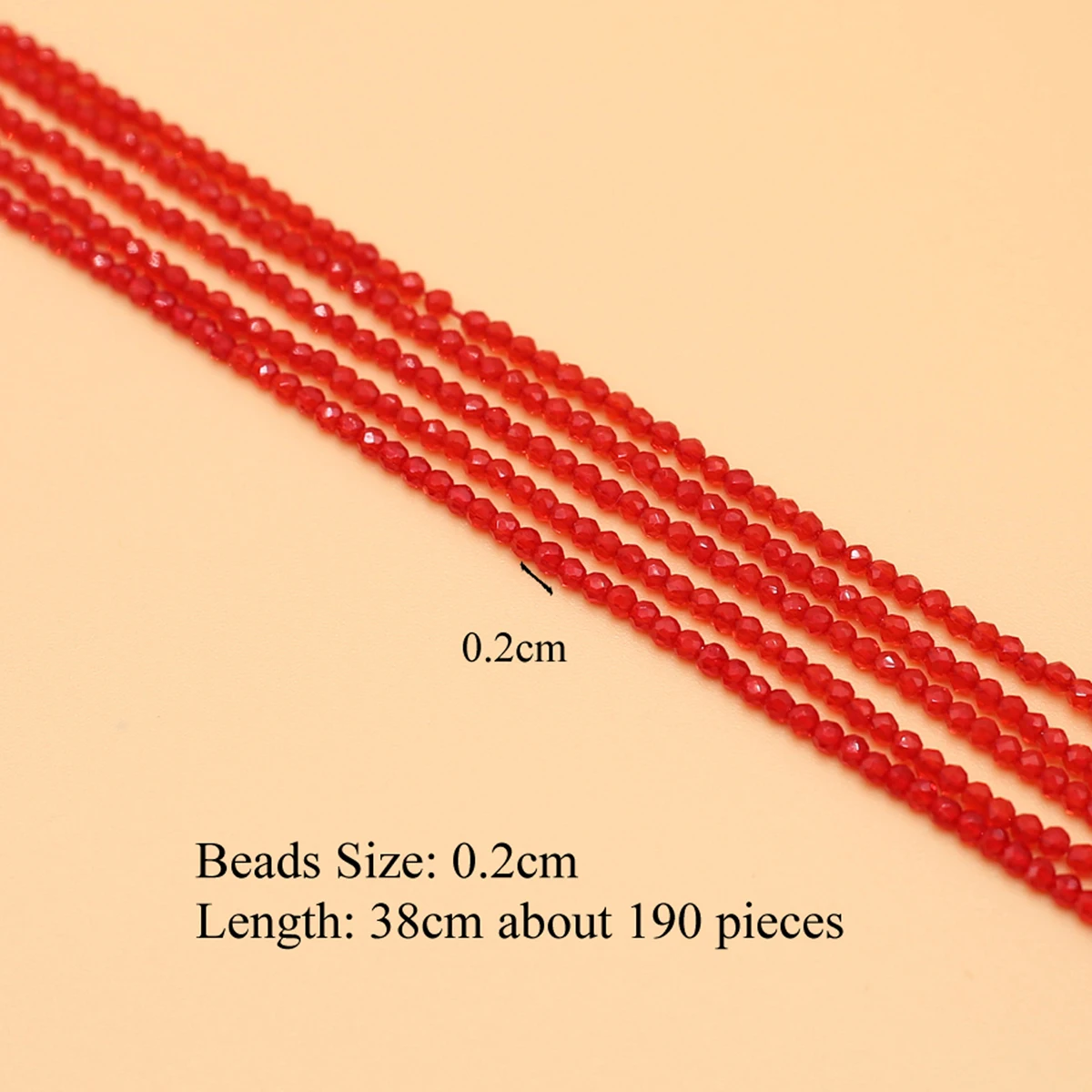 Beads Small Red Round Natural Semi-Precious Stone Spinel for Holiday Gift Jewelry Making Necklace DIY Bracelet 2mm