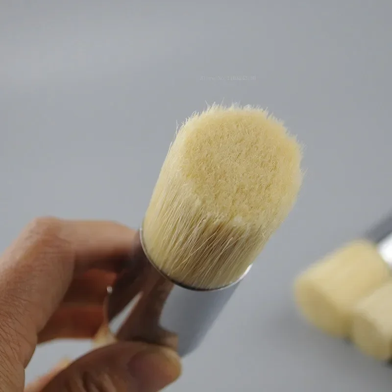 Hard Hair Oil Painting Brush Short Handle Round Tip Primer Paint Brushes Artist Wall Painting Graffiti Acrylic Pen Art Tools