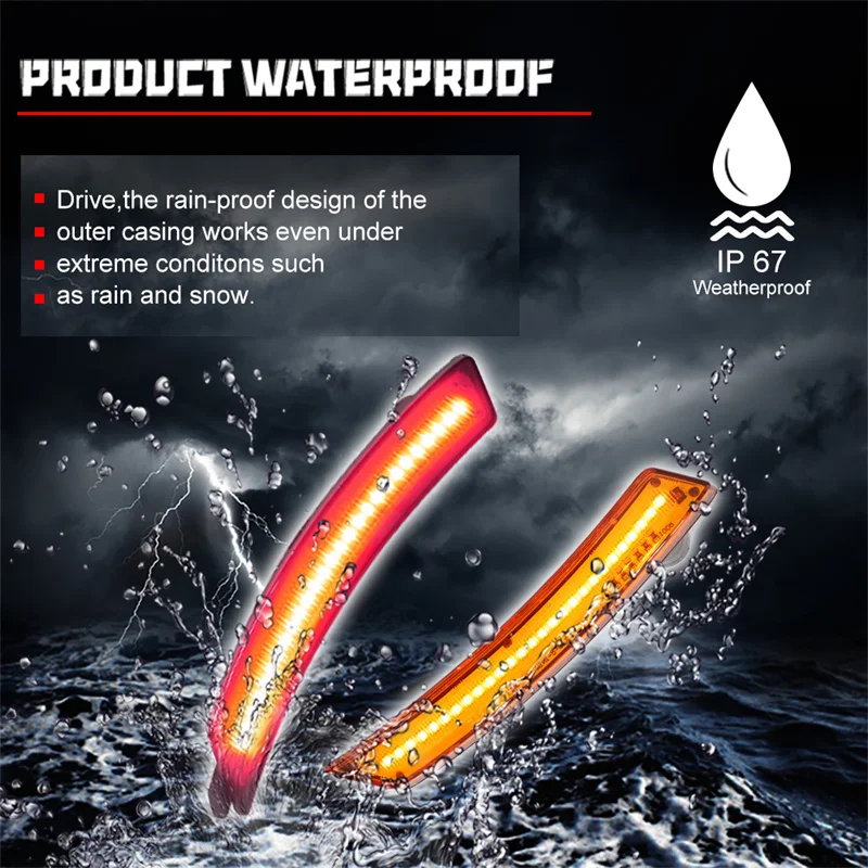 Front / Rear Amber Red LED Side Marker Lights Fender Flare Lamps For 2007-2016 Gen 2nd MINI Cooper R55 R56 R57 R58 R59 R60 R61 / smile / /