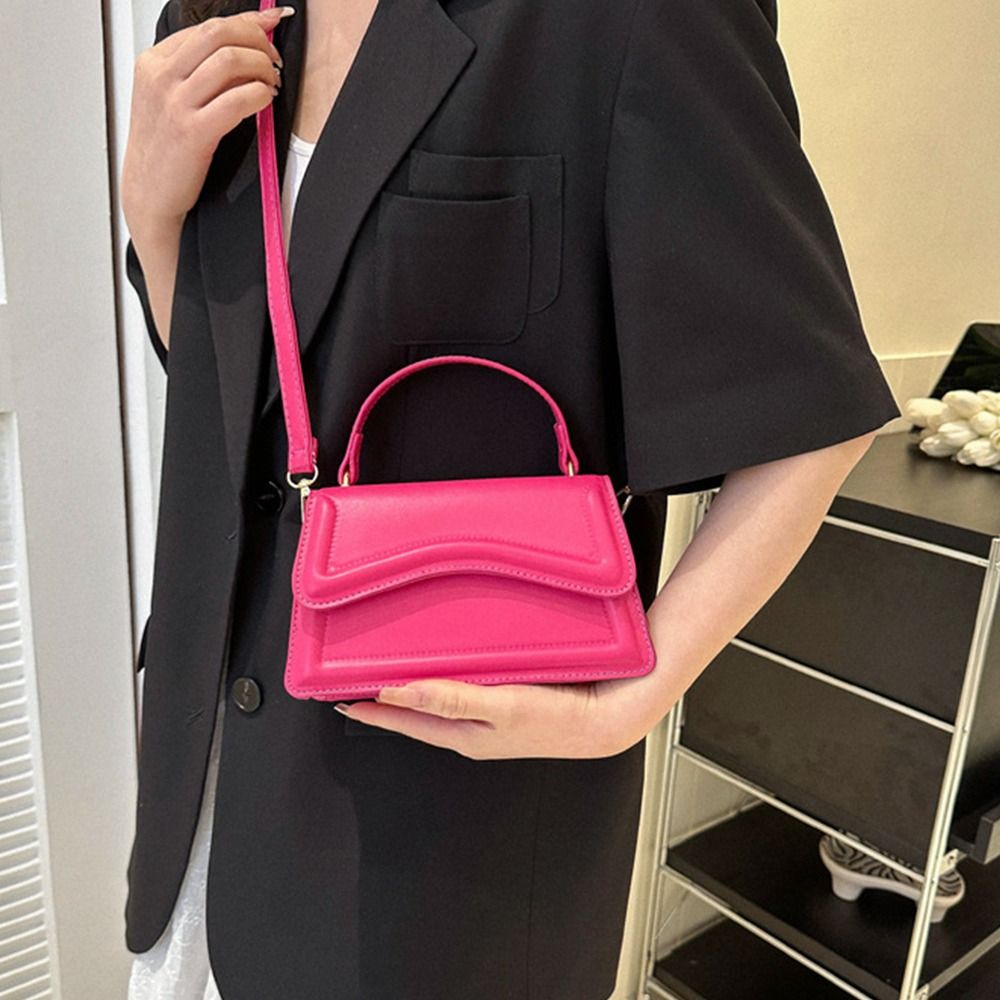 Fashion PU Leather Shoulder Bag Ladies Trendy Solid Color Messenger Handbags Leisure Stylish Crossbody Bags For Women
