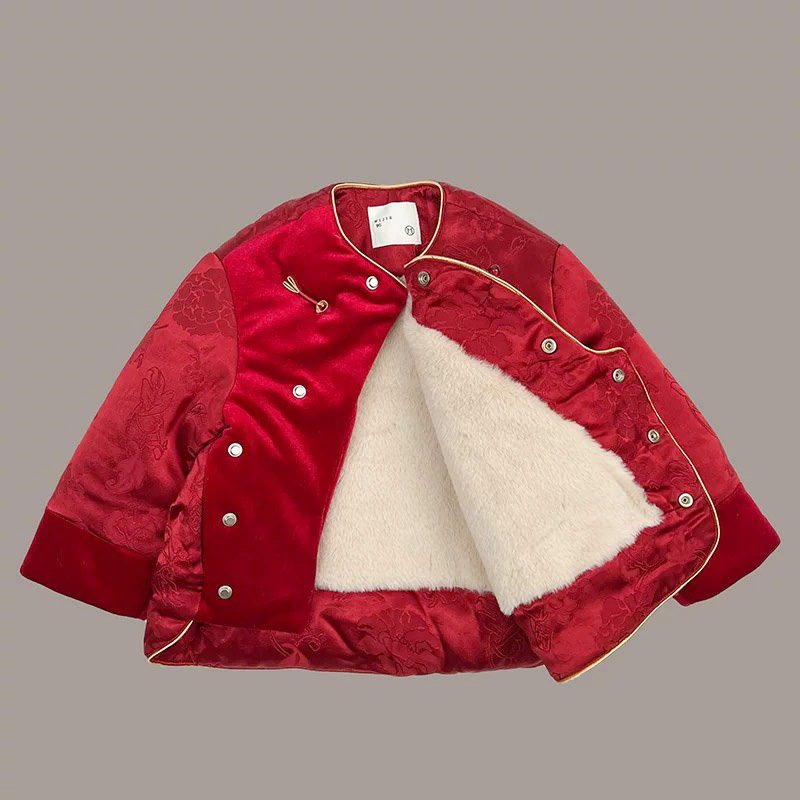 New light luxury custom tang suit hanfu cotton jacket warm New Year's Eve clothing coat factory direct wholesalers