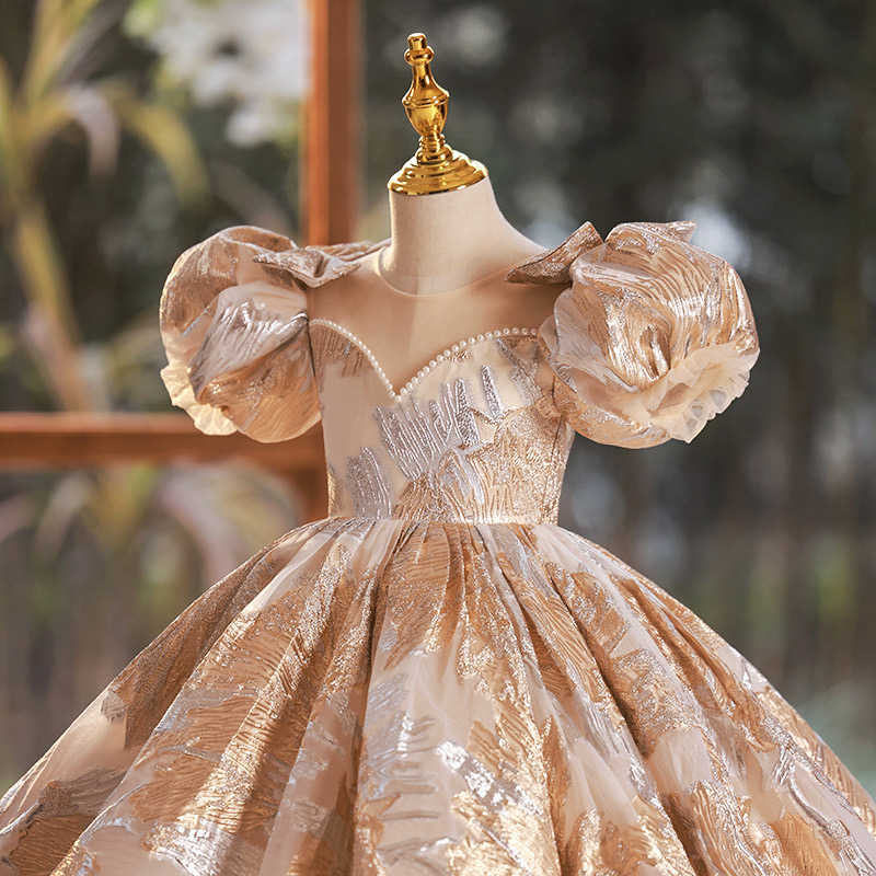 Elegant party dress for Girl clothes First feast dress Wedding Flower girl Dresses Kids Lace Bridesmaids Formal Gown princess Children Wedding Birthda