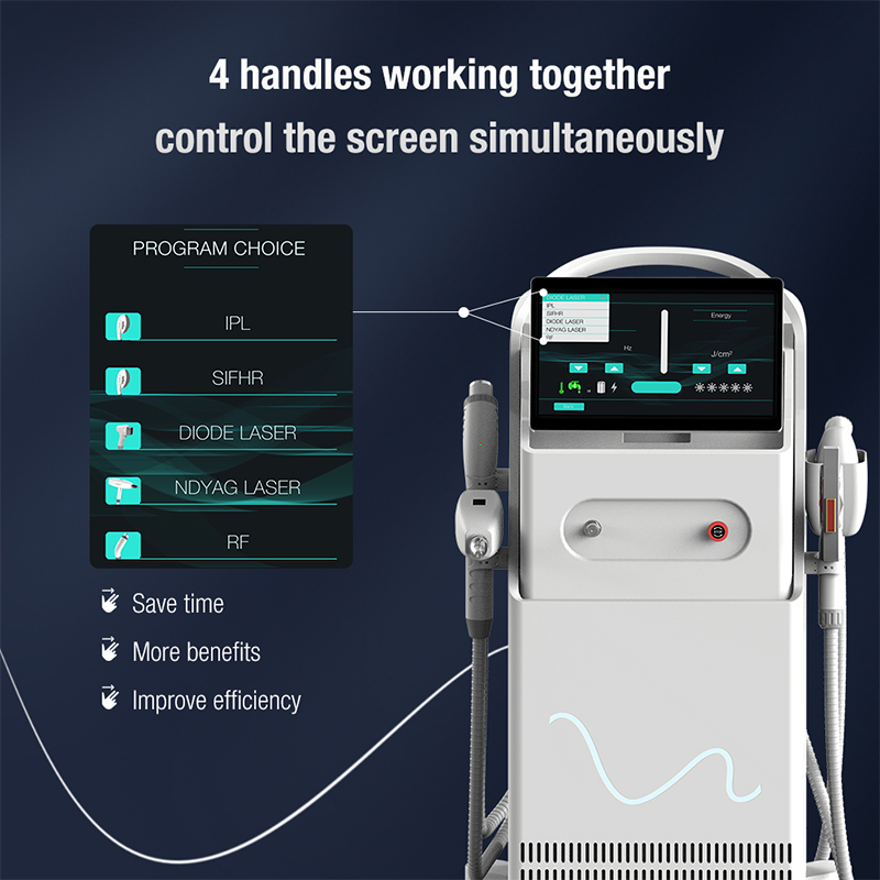Wholesale Multifunction laser depilatory 4 in 1 elight ipl opt rf nd Yag Tattoo removal hair removal beauty machine
