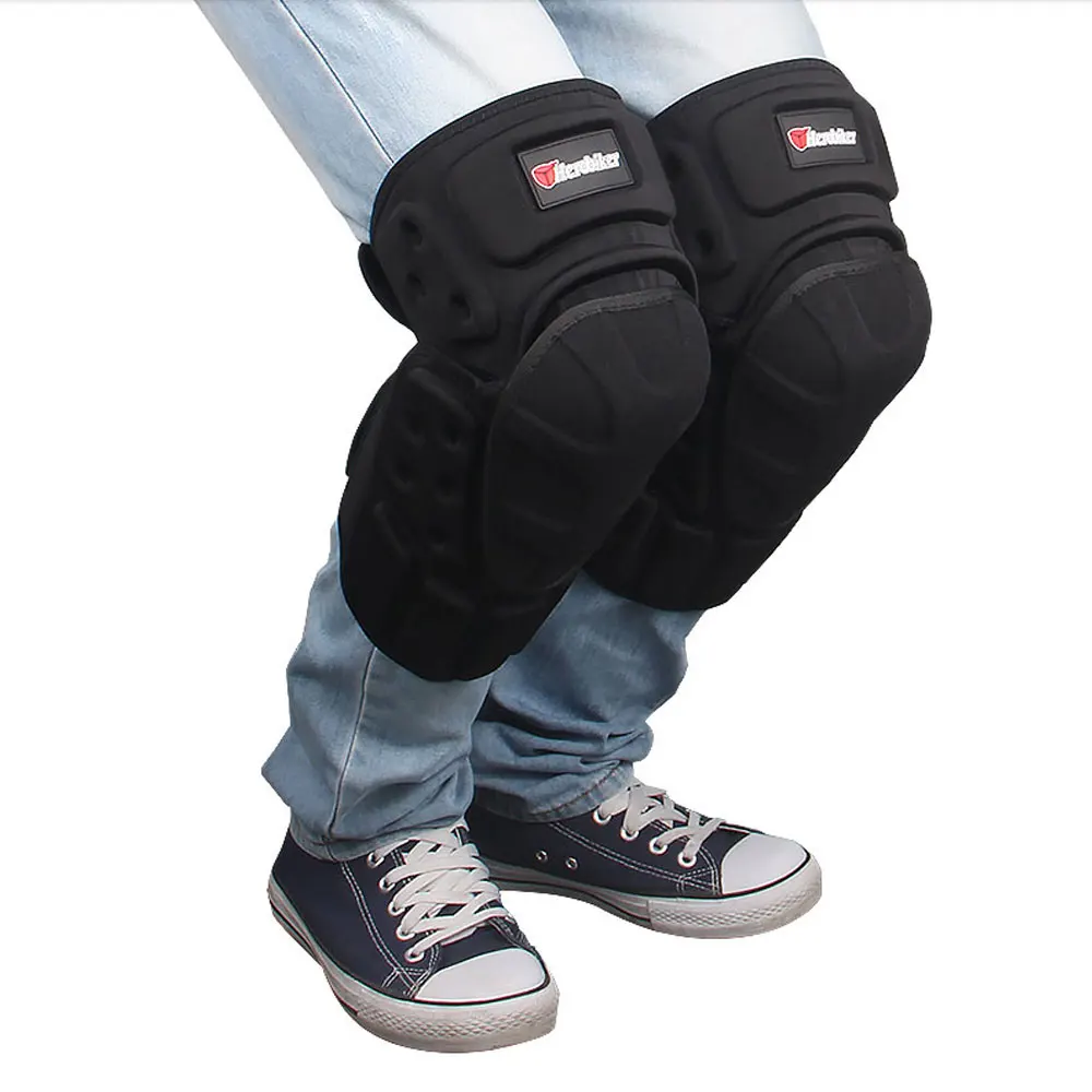 Pads HEROBIKER Motorcycle Knee Motorbike Motocross Knee Protector Guard Winter Keep Warm Moto Knee Protector Protective Gear smile
