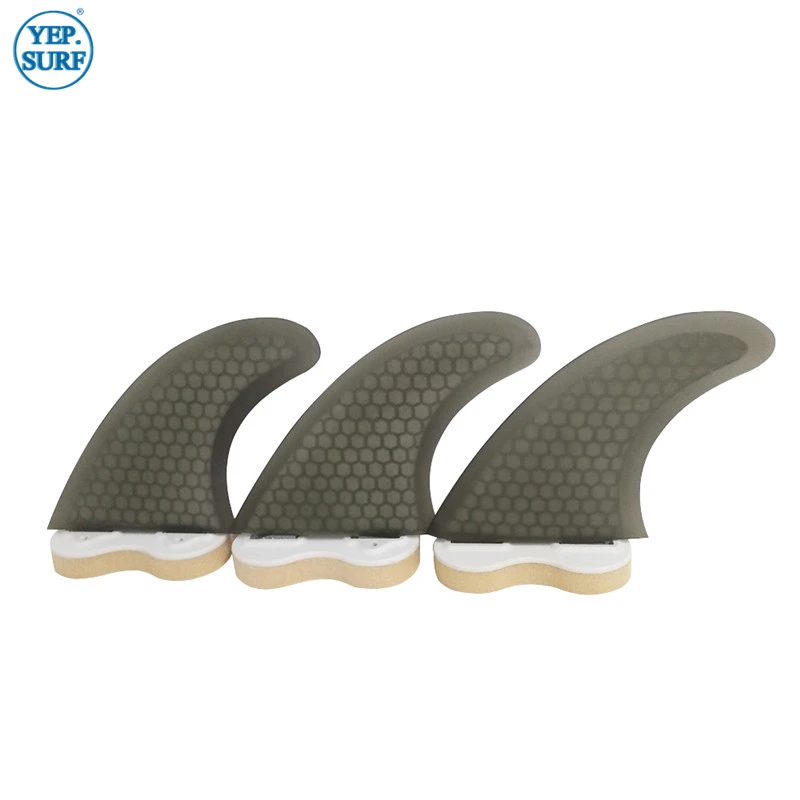 FCS S/M/L UPSURF FINS Tri Fins Honeycomb Fiber Surfboard Fins Quillas Surf Accessories Top Performance smile