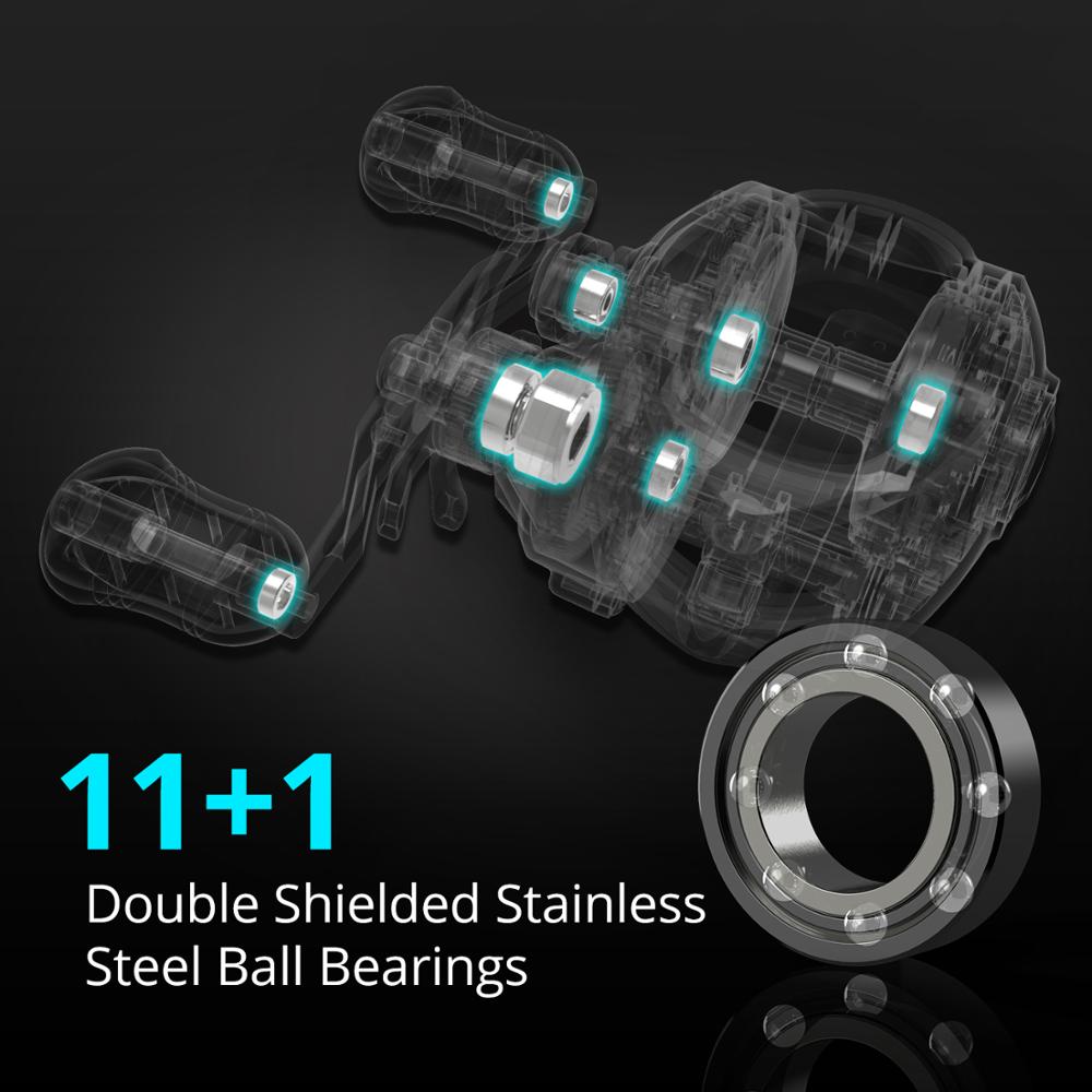 Spartacus /Spartacus ddmysmile Plus Kastking Baitcasting Reel Dual Brake System Reel 8Kg Max Drag 11+1 Bbs 6.3:1 High Speed Fishing Reel Smile / 11+1