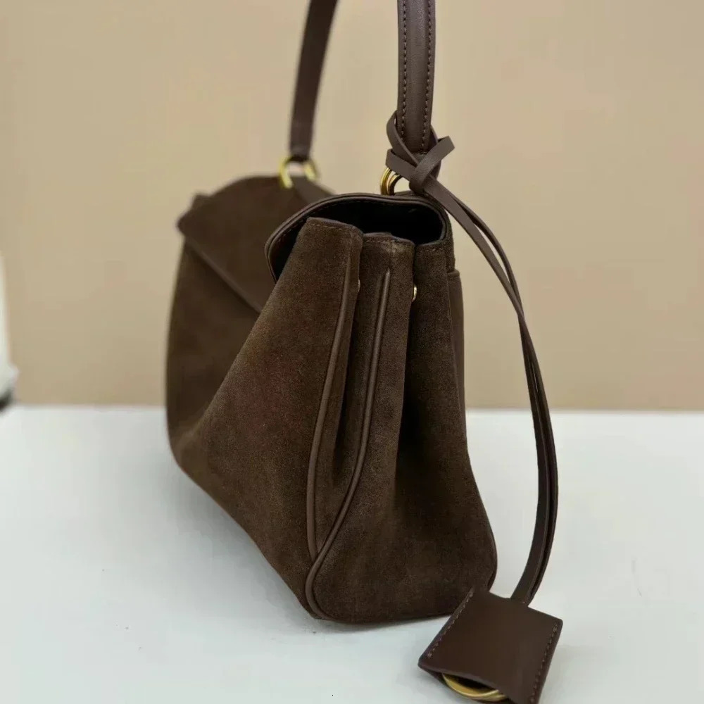 Women Suede Leather Bag Gold Buckle Handbag And Purses Designer Bags Fashion Lady Trend Satchel New Zipper Style Check BagVoyage