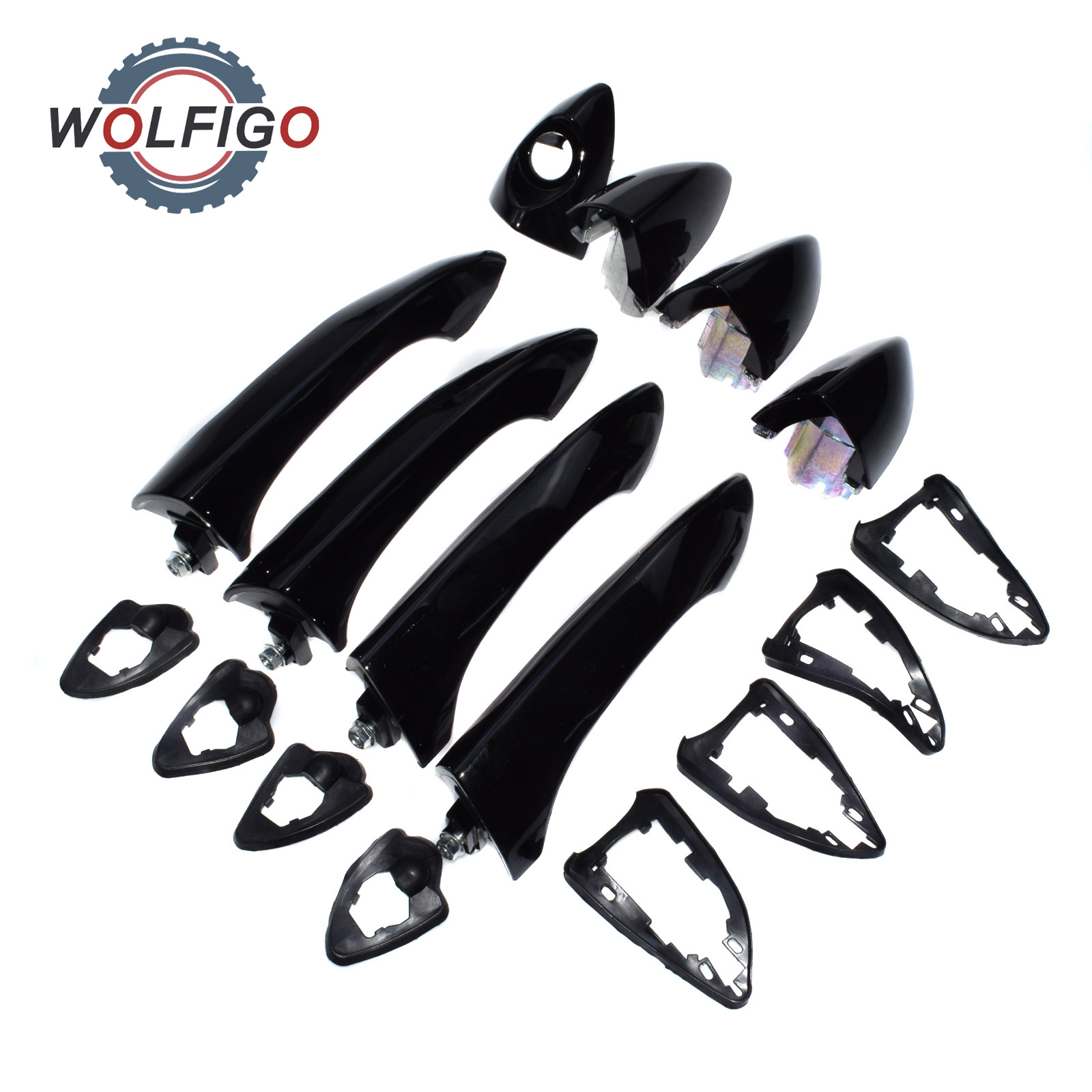 Door Handle Outside WOLFIGO for E53 X5 3.0i 4.4i 4.6is 4.8is 2000 2001 2002 2003 2004 2005 2006 51218257737 51218257738 smile