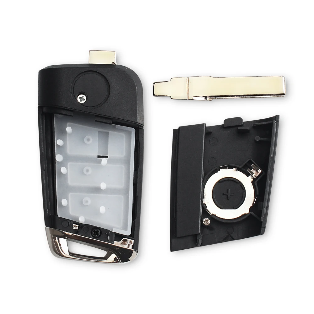 3 Buttons Modified KEYYOU Folding Remote Car Key Case For VW Golf 4 5 Passat b5 b6 polo Touran For Seat Skoda smile