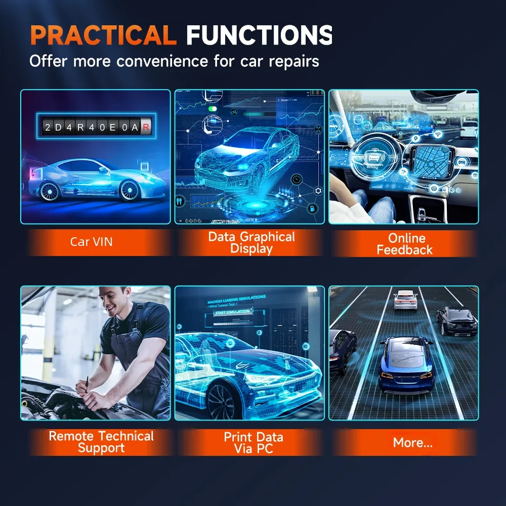 OBD2 Diagnostic GT60 Foxwell Tool Full System Active Test Car Code Reader 24 Reset Service Professional OBD 2 Automotive Scanner smile