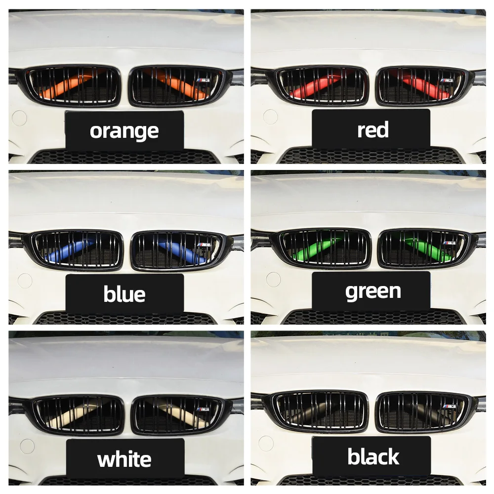 M Sport Style Front Grille Trim StripS Cover Frame Stickers For BMW F20 F21 F22 F23 F30 F31 F32 F33 F44 F45 F46 G11 G12 G20 G21