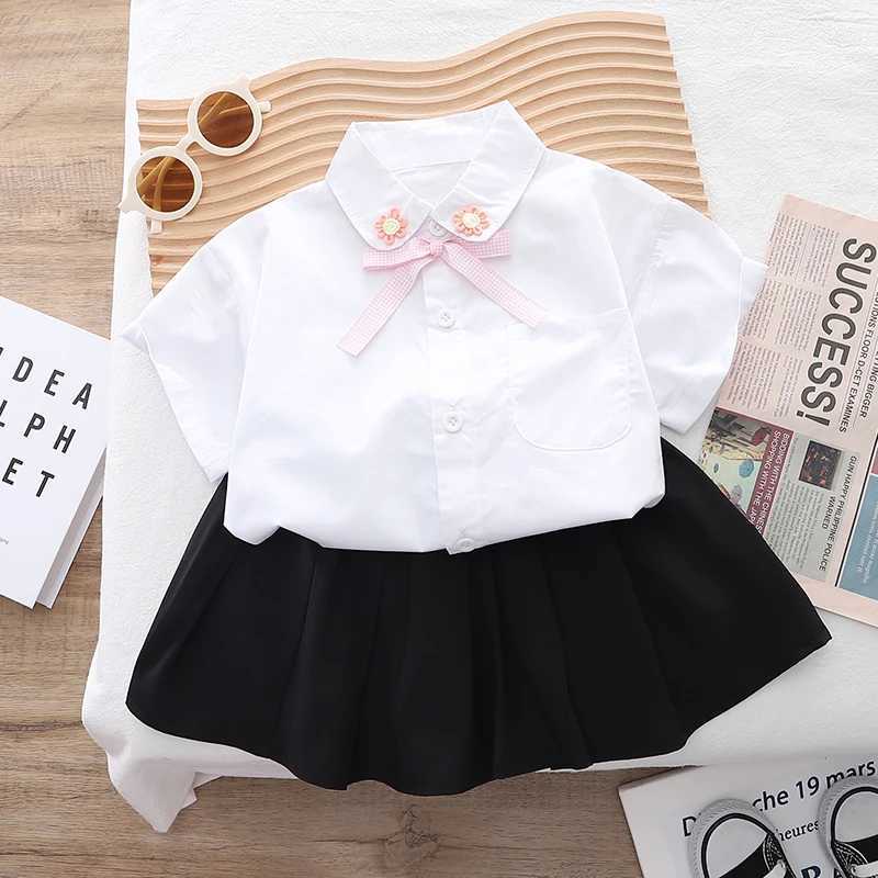 Clothing Sets Summer Sibling Matching Academic Style Outfits Brother Sister Clothes Casual Children Kids Boys Suits Girl Short Skirt Clothing