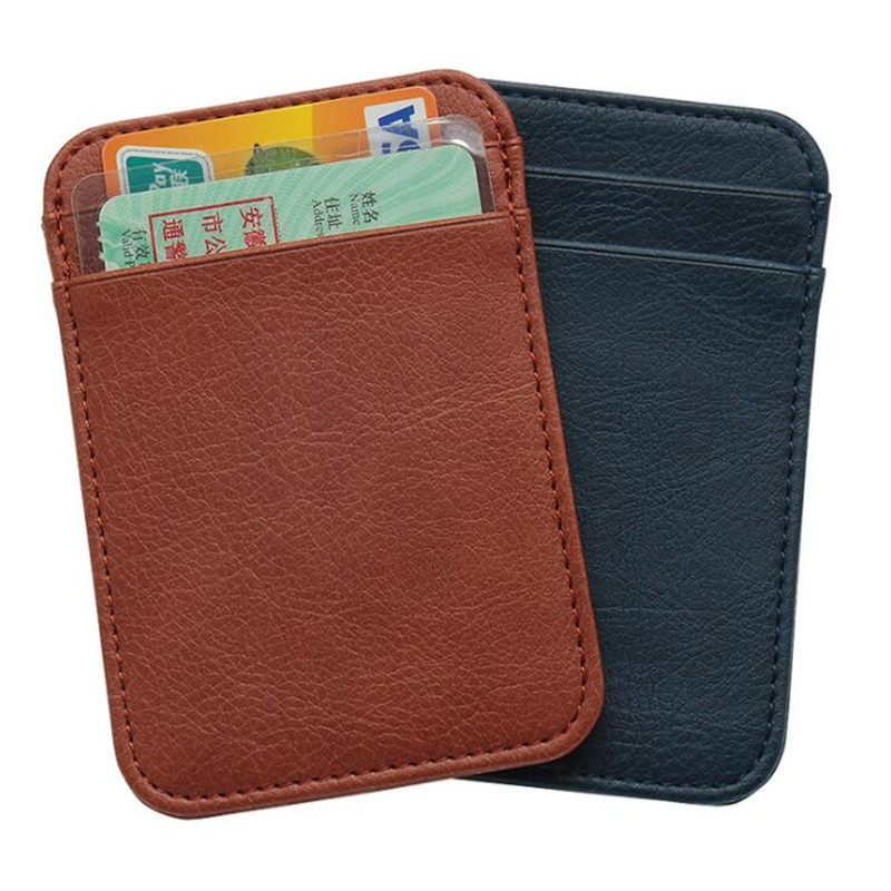 Fashion Double Sided Ultra-thin Card Holder Bank Credit ID Cards Pouch Case Wallet Organizer Thin Business Bank Card Package