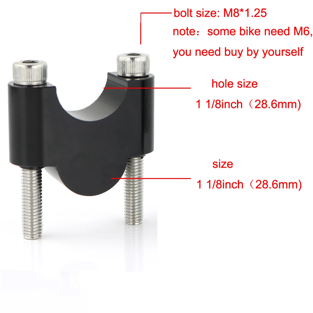 Risers 22mm 7/8" Handlebar Fat Bar Riser Fit For Suzuki GN125 GN250 GN400 DL250 V-Strom 650 DL650 V-Strom 1000 DL1000 GSX-S 750 smile 7/8"