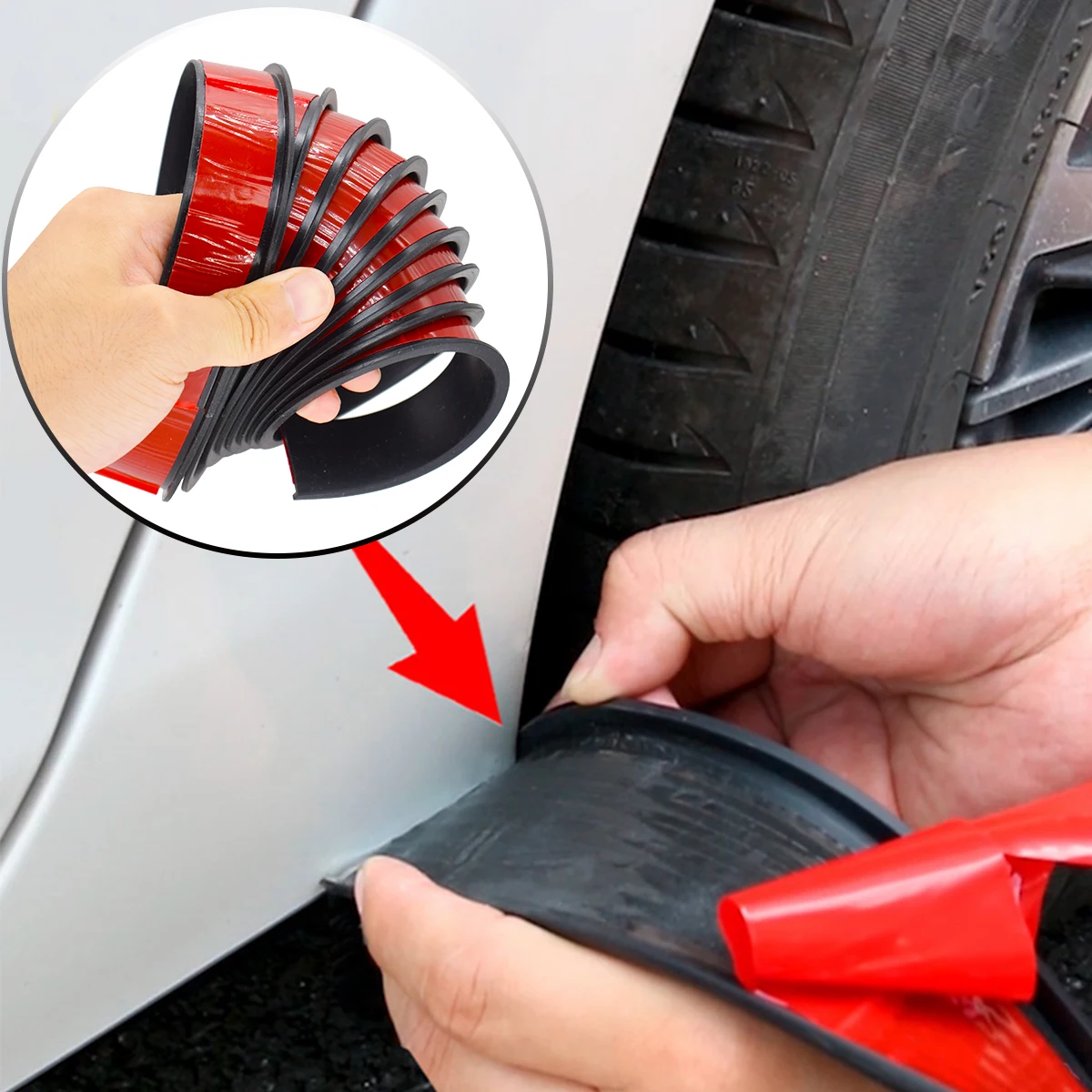 Car Fender Flare Wheel Arch Wing Expander Eyebrow Protector Auto Mudguard Lip Body Cover Splash Guard For Tesla Model 3 S X Y