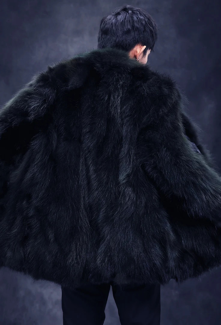genuine genunie natural mens raccoon fur coat mens fashionable and warm winter jacket customizable in any size 241108