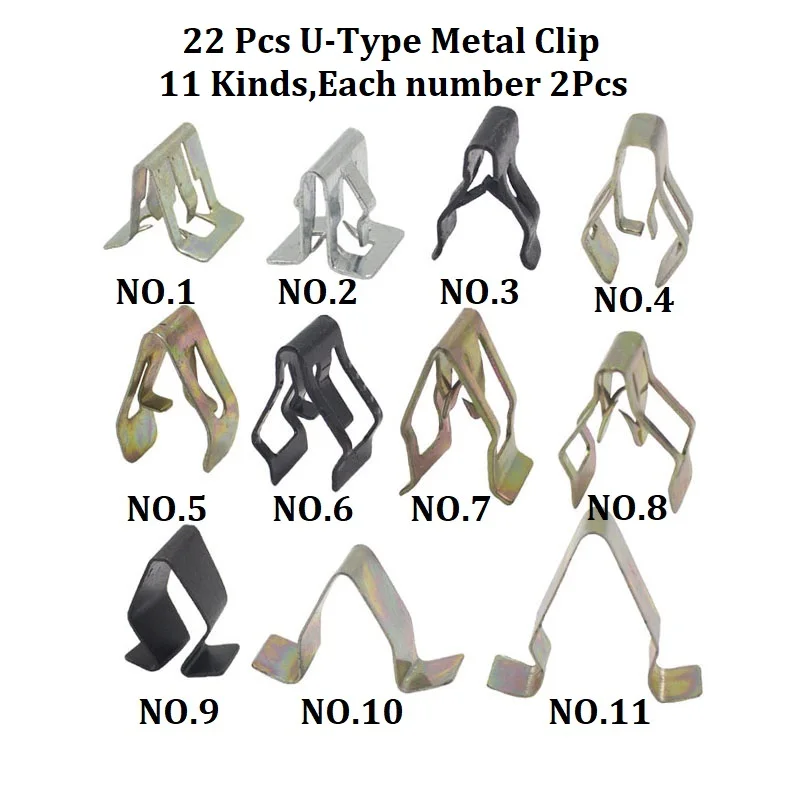 Universal Auto Front Console Dash Dashboard Retainer Rivet Fastener Clips For All Cars DVD CD Panel Trim Metal Clip