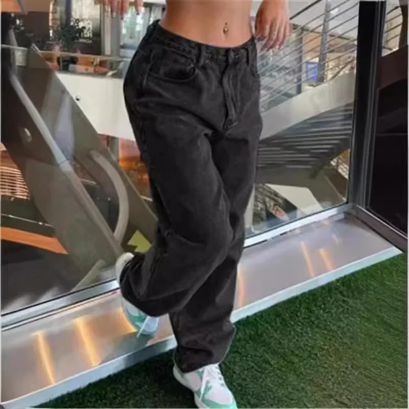 Fashionable Loose-fit Wide-leg Denim Trousers For Women Direct Sales From European American Foreign Trade Companies 241108