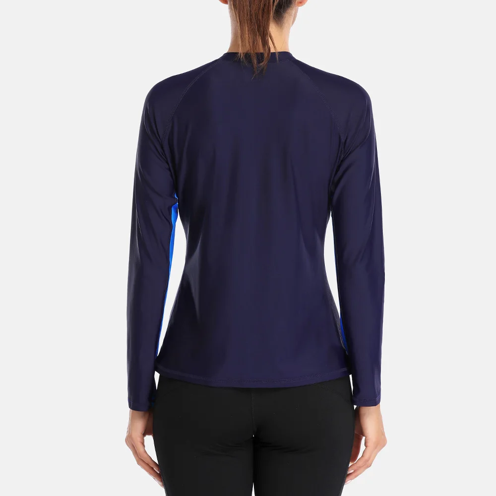 Sleeve Charmleaks Women Long Zipper Rashguard Swimsuit Surfing Top ddmysmile Rash Guard Zipper Upf50+ Running Shirt Biking Shirt Swimwear Smile +