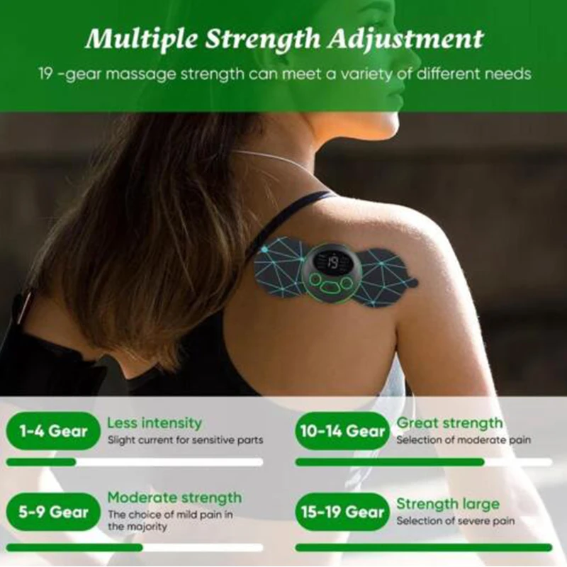 Massagers Portable-Mini Electric Neck Intelligent Pulse Massage Paste ddmysmile Electric Home Neck Care Instrument Neck Care Instrument Smile