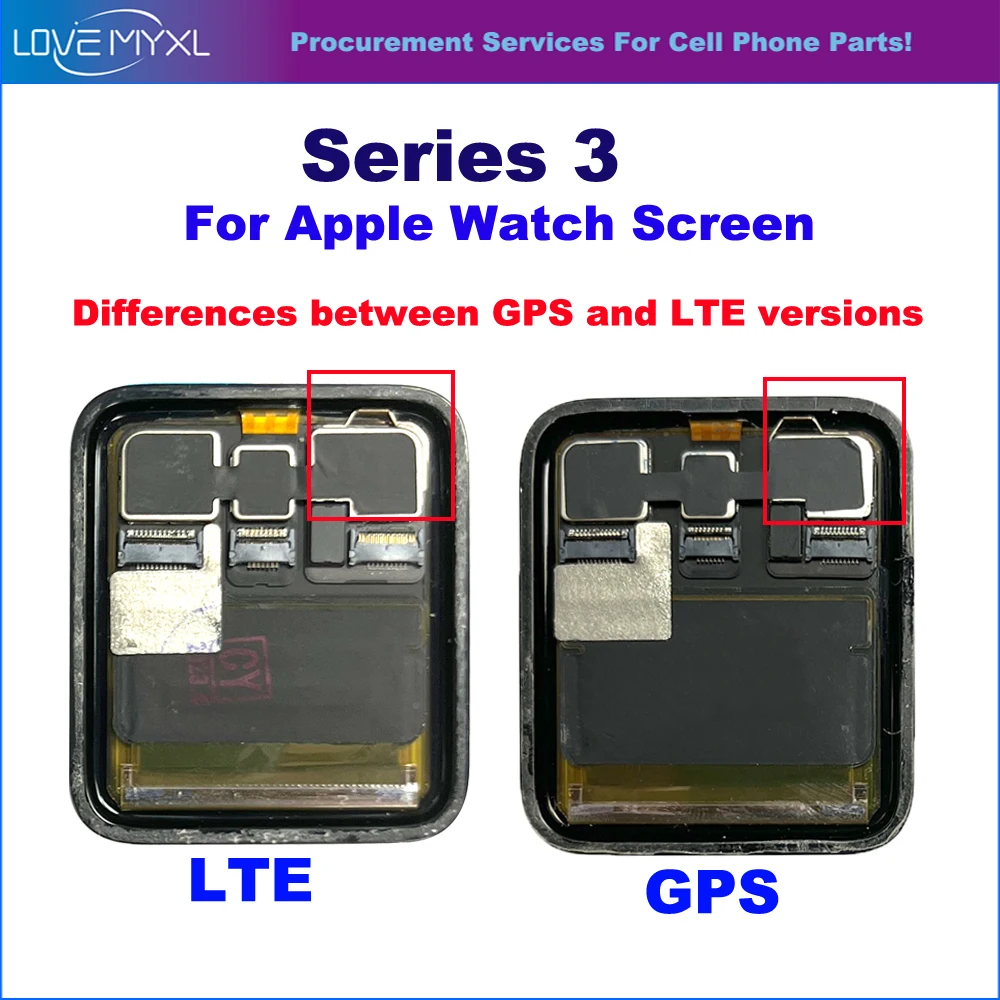 OLED Display For Apple Watch Series 3 LCD Display Touch Screen Digitizer Assembly iWatch S3 42MM 38MM GPS LTE Replacement Parts