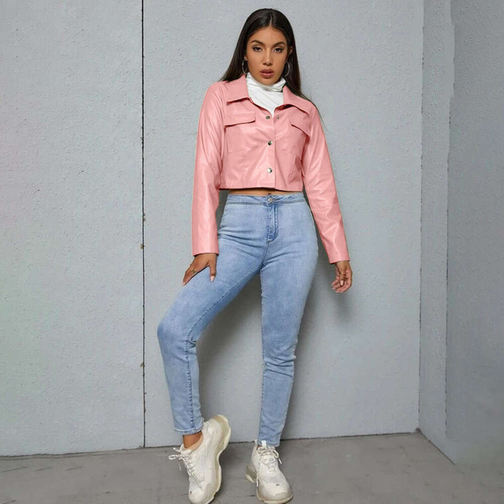 shanshi leather jacket women new autumn winter short PU for women fashionable slim fit and slimming temperament leather jacket