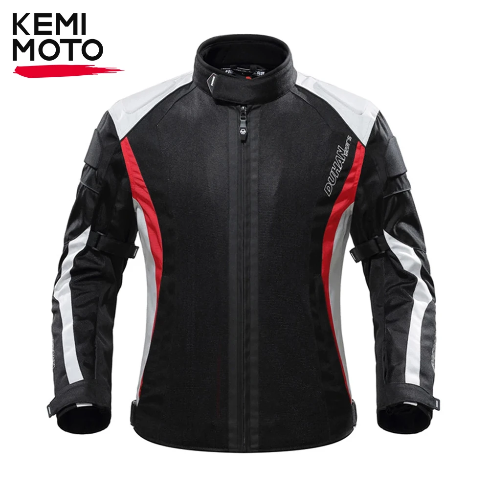 Motorcycle Jacket KEMIMOTO Men's Breathable Motocross Jacket Detachable Body Protector Moto Chaqueta Mesh Motoqueiro smile