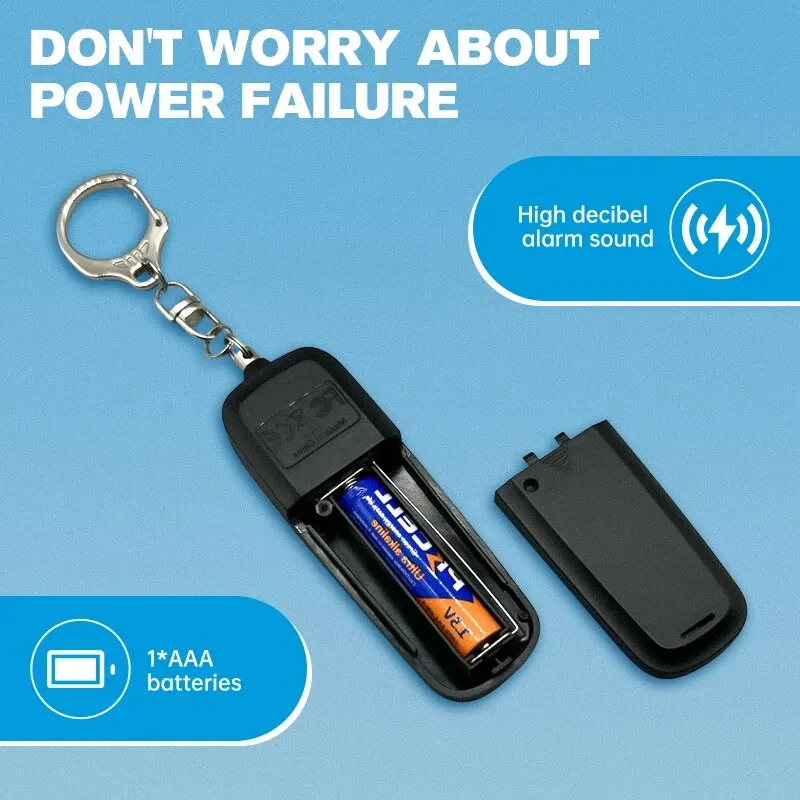 Lighter And Thinner Female Portable Alarm With Keychain, 130dB Volume, Electronic Whistle, Backpack Pendant, LED Lighting