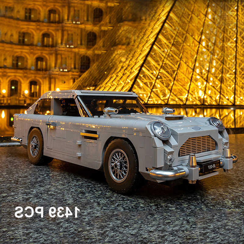 Blocks 1439PCS Technical James Bond DB5 Classic Car 007 Model Building Blocks 10262 Vehicle Assemble Bricks Toys Gift For Kid Adult BoyY241106JV9R
