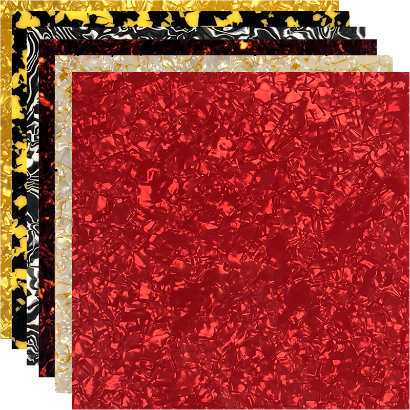 Feiman Celluloid Material Blank Sheet for Acoustic Guitar Pickguard Self Adhesive 24cmx22cm Quality Scratch Plate Multi color