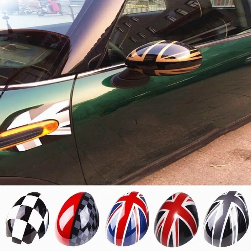 Car Rearview Mirror Cover Caps Side Wing Mirror Shell Sticker for MINI Cooper Clubman R55R56R60 Countryman F55F56F60 Car Styling