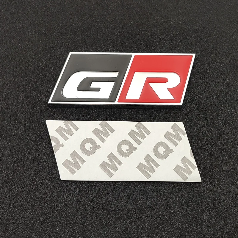 3d Metal Logo GR Emblem Car Trunk Front Grill Badge For Toyota Yaris CH R RAV4 Corolla Revo Hilux GR Sport Sticker Accessories