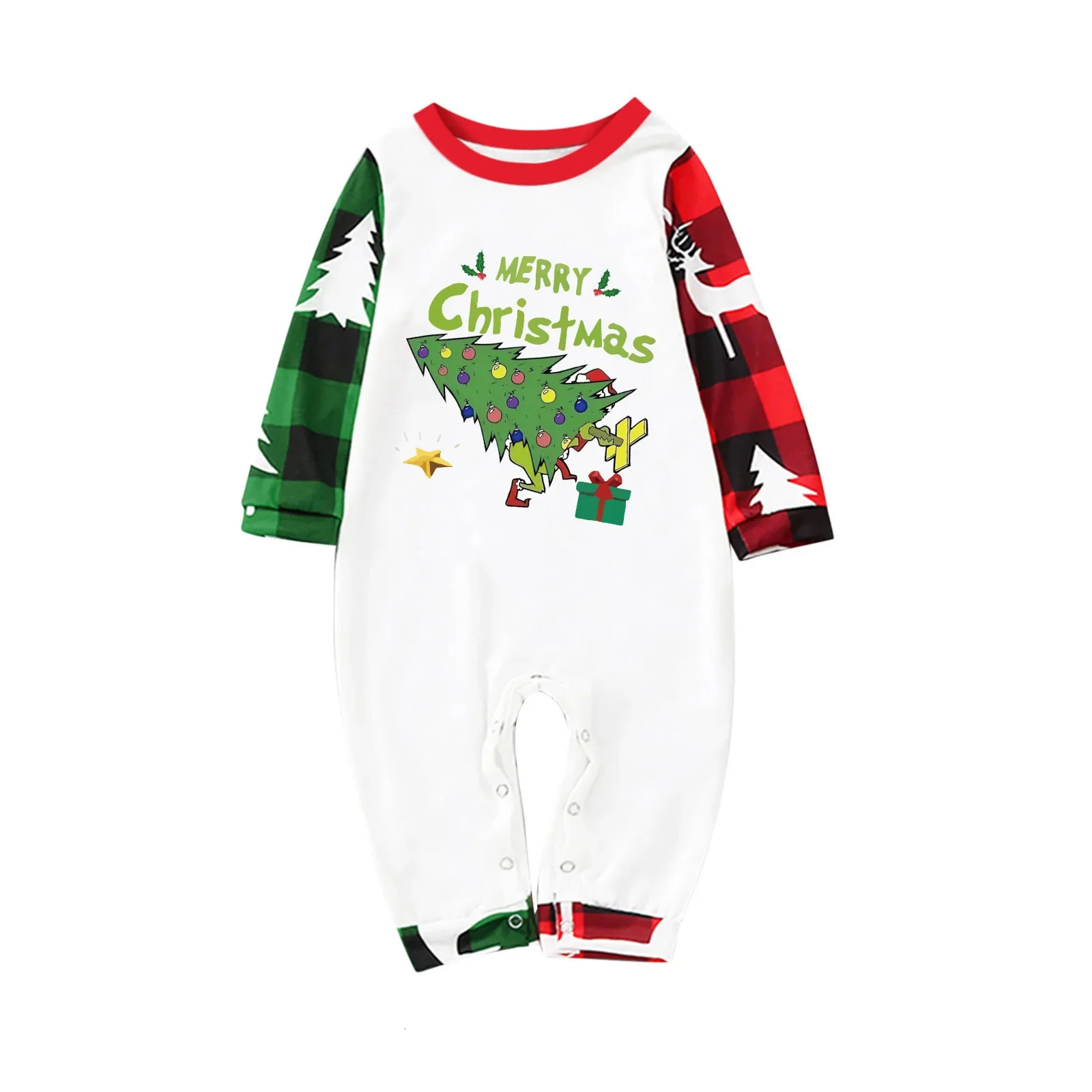 Winter Christmas Family Matching Pajamas Year Dad Mom Kids Baby Family Look Set Mother Daughter Father Son Pyjamas Outfit 241108