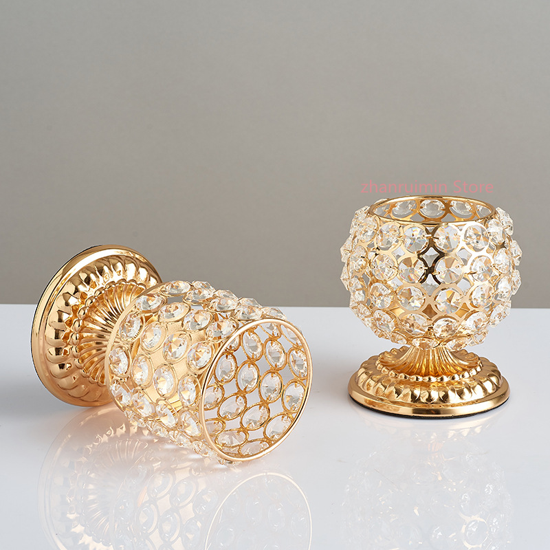 3 Arms Candelabras Crystal Candelabrum Goblet Candle Holders Bowl Tealight Candlesticks Home Wedding Ornament Decor XJ260305