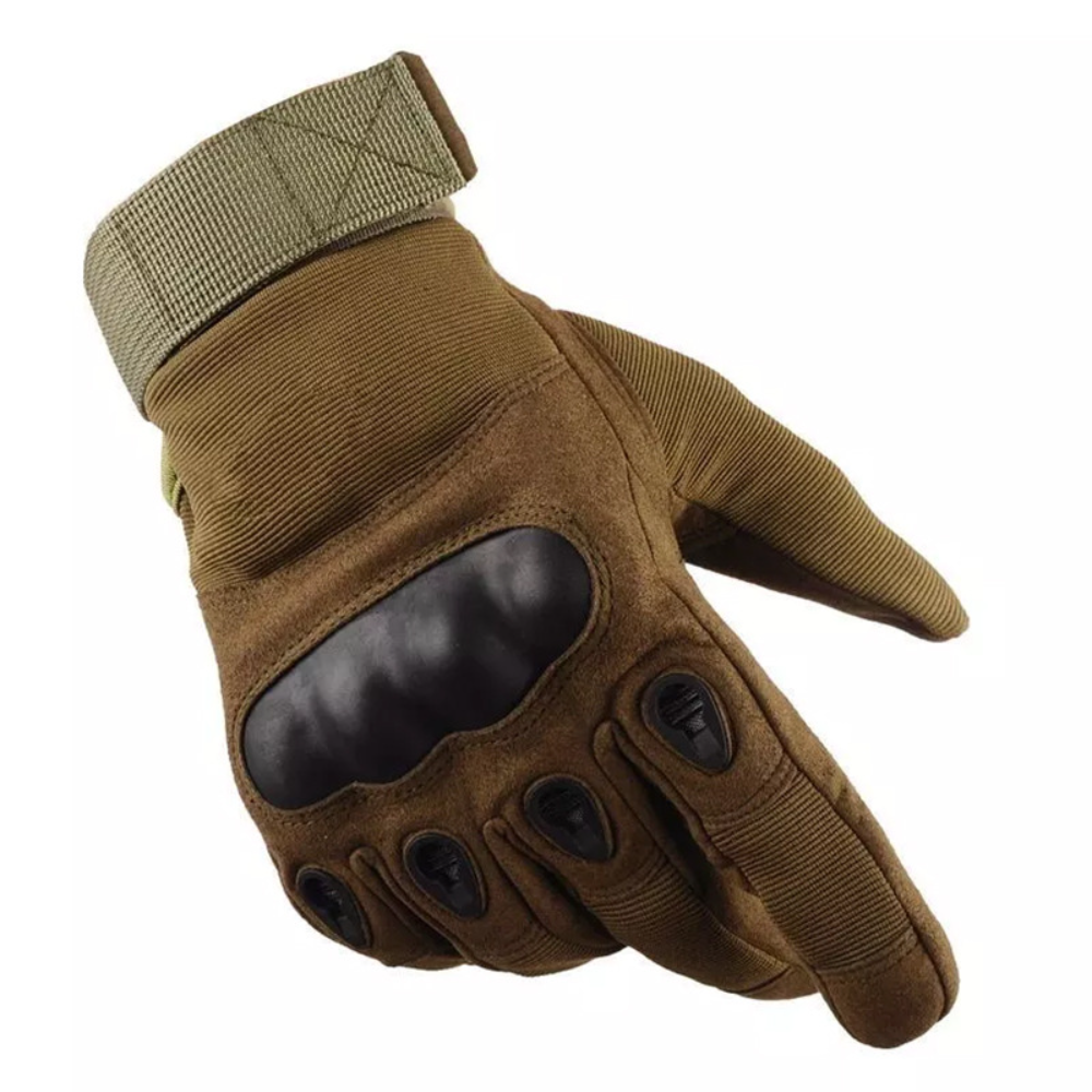 Climbing Canvas Gloves Outdoor Long Finger Hard Shell Gloves Special Forces Wear-resistant Anti Cut Hiking Riding Glove smile