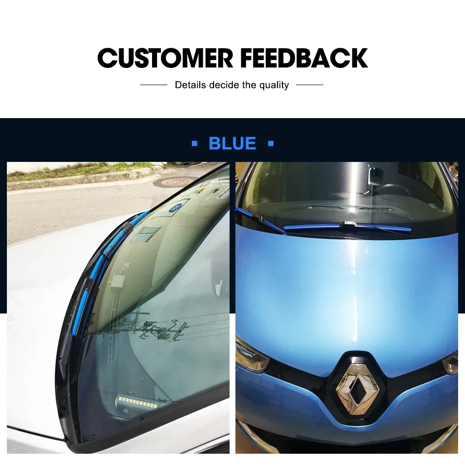 HESITE Wiper Blades Colorful For Mercedes Benz A Class Hatchback W176 W177 V177 A180 A200 A220 A250 A35 A45 2015 2016 2019 2022 smile