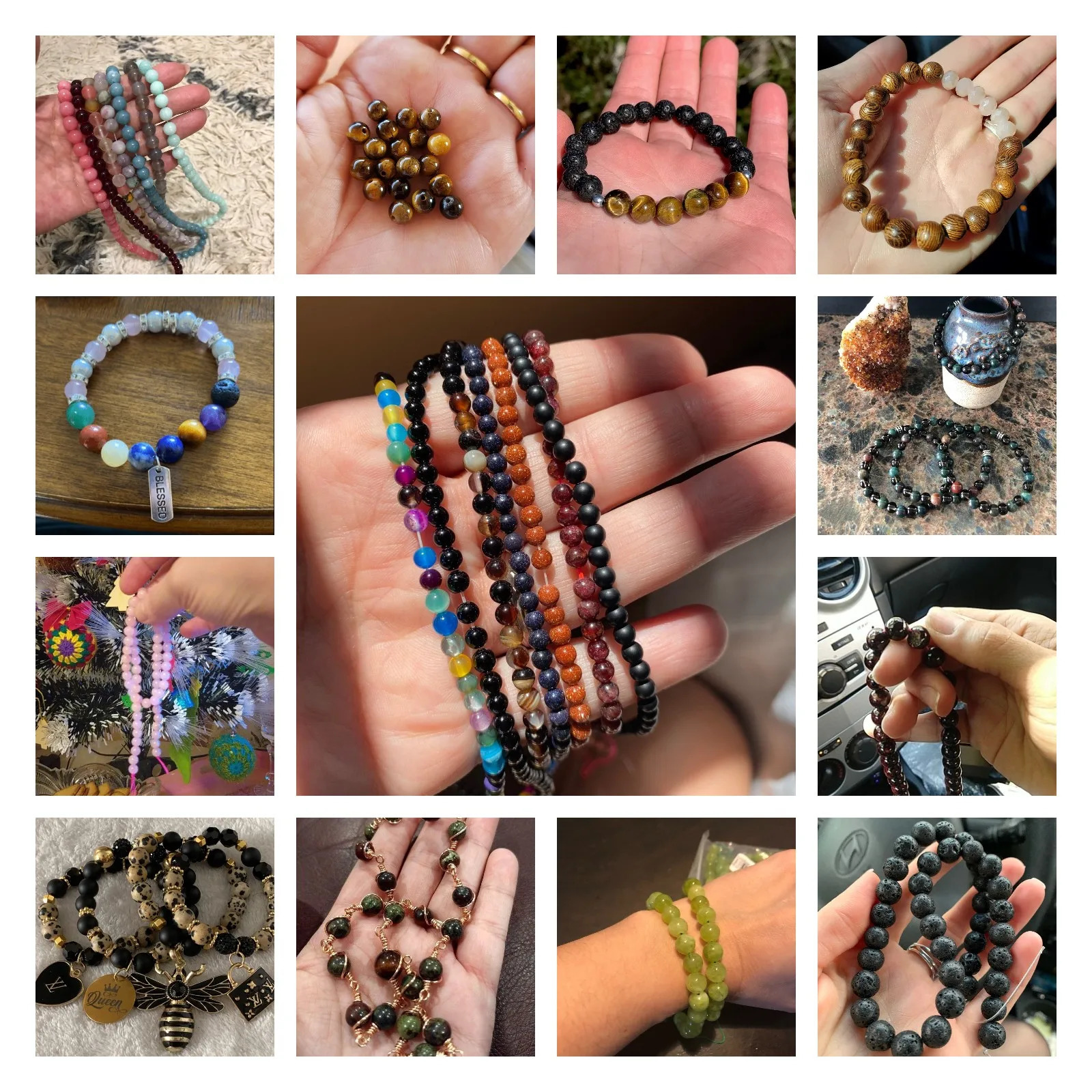 Natural Irregular White Baroque Shell Pearl Bead Round Loose Spaced Stone Bead Used for Jewelry Making DIY Necklace Bracelet 241108