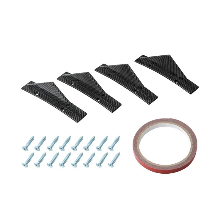 Wing Triangle Universal Shark Rear Bumper Diffuser for Audi A3 A4 B6 B8 B7 B5 B9 A6 C5 C6 C7 A5 Q5 Q7 8P 8V 8L Car Accessories smile